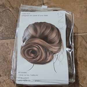 Icing Rose Bun Hair Kit - Brown